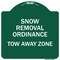 Signmission Snow Emergency Route Tow Away Zone W/ Graphic, Green & White Aluminum Sign, 18" x 18", GW-1818-22887 A-DES-GW-1818-22887 - alternate 1